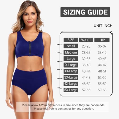 Molasus Women's Cotton Underwear High Waisted Full Coverage Ladies Panties (Regular & Plus Size), Multicolor-5pack-a3, X-Large - Image 5