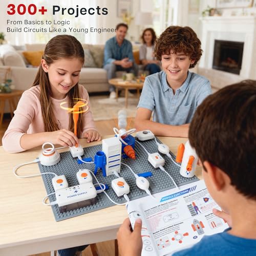 TINYLENS Science Kits for Kids Space Theme Circuit Exploration Kits with 300 Projects Voice Control STEM Toys Electronics Circuit Board for Kids 812 Birthday Gift for Boys Advanced Edition - Image 5
