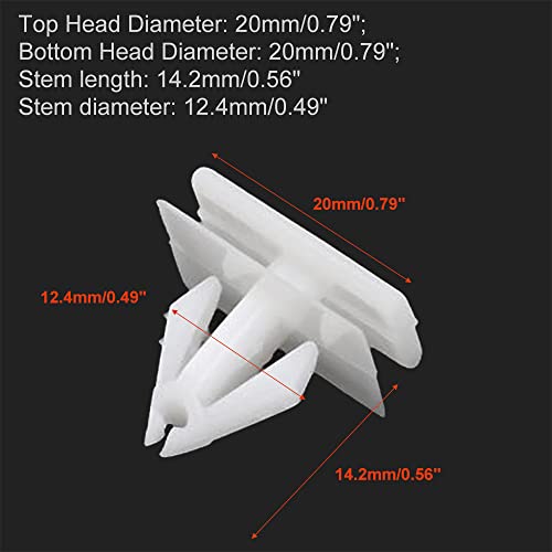 Mtsooning مجموعه 15 قطعة من مسامير تشكيل لوح الراكب من Mtsooning، مشابك تشكيل نايلون بيضاء، مثبتات حافة جانبية، مثبتات سيارات عالمية متوافقة مع بويك إكسيلي GM شيفروليه أفالانش 25693852 - Image 2
