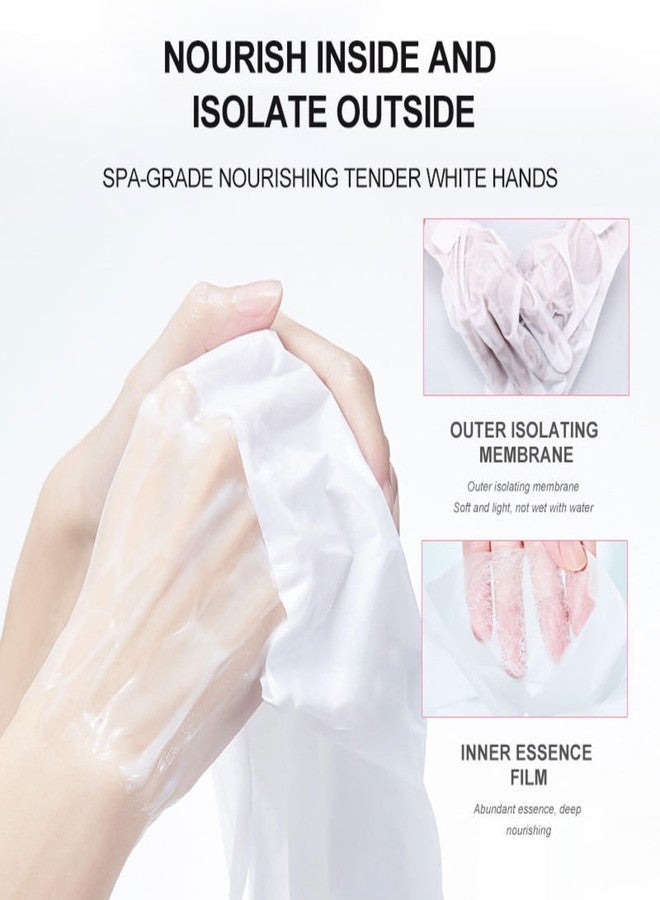 Joyeee Hand Mask Gloves for Dry Hands, 5 Pairs Hand Repair Mask Gloves Disposable with Milk and Rose Extracts, Deep Exfoliating Gloves for Cracked Hands Repair and Instant Moisturization - Image 3