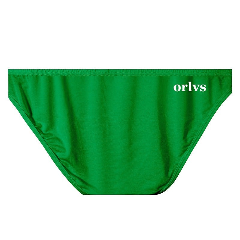 ORLVS Men's Low-Waist Solid Color Sports Briefs - Comfortable Modal  Underwear