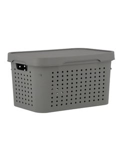 Royalford Royalford 5L Premier Storage Basket- RF11279|Large Space Perfect for Storing Things Pantry Items, Craft Supplies, etc| Grey  - Image 1