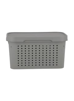 Royalford Royalford 5L Premier Storage Basket- RF11279|Large Space Perfect for Storing Things Pantry Items, Craft Supplies, etc| Grey  - Image 2