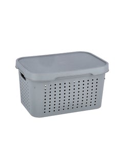Royalford Royalford 5L Premier Storage Basket- RF11279|Large Space Perfect for Storing Things Pantry Items, Craft Supplies, etc| Grey  - Image 5