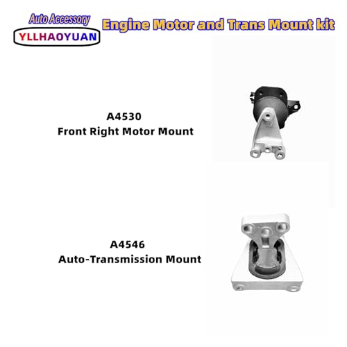 Yllhaoyuan Engine Motor and Trans Mount 4 pcs Compatible with 2006 2007 2008 2009 2010 2011 Ho-nda Civic 1.8L Replacement for A4546 A4530 A4534 A4543 - Image 4