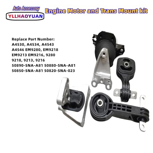 Yllhaoyuan Engine Motor and Trans Mount 4 pcs Compatible with 2006 2007 2008 2009 2010 2011 Ho-nda Civic 1.8L Replacement for A4546 A4530 A4534 A4543 - Image 3