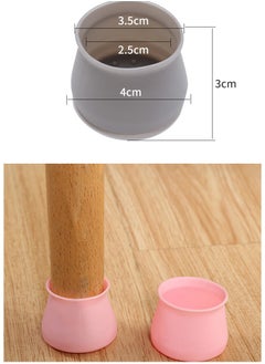 Ssovi Chair Leg Covers, 36 Pieces Silicone Chair Leg Floor Protectors, 3 Colors Chair Leg Floor Protectors, Prevents Floor Scratches and Noise  - Image 2