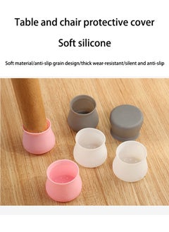 Ssovi Chair Leg Covers, 36 Pieces Silicone Chair Leg Floor Protectors, 3 Colors Chair Leg Floor Protectors, Prevents Floor Scratches and Noise  - Image 4