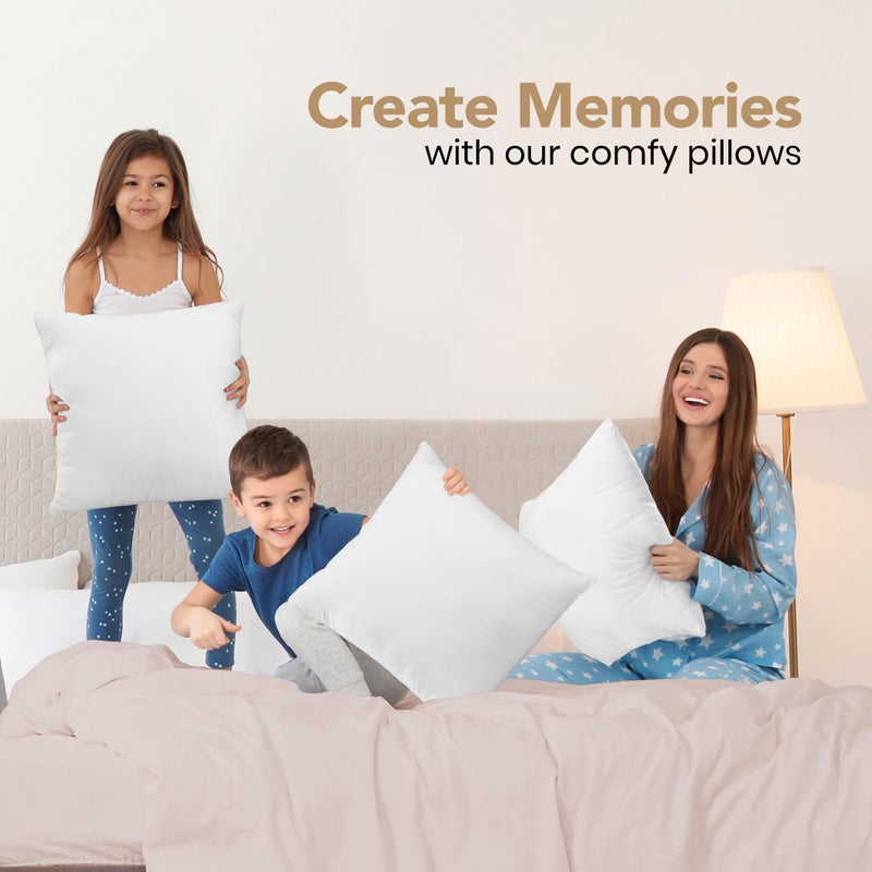 Utopia Bedding Outdoor Pillow Inserts 16 x 16 Inches (Pack of 2  White)  Water Resistant Garden Throw Pillows for Patio and Porch Furniture - Image 5