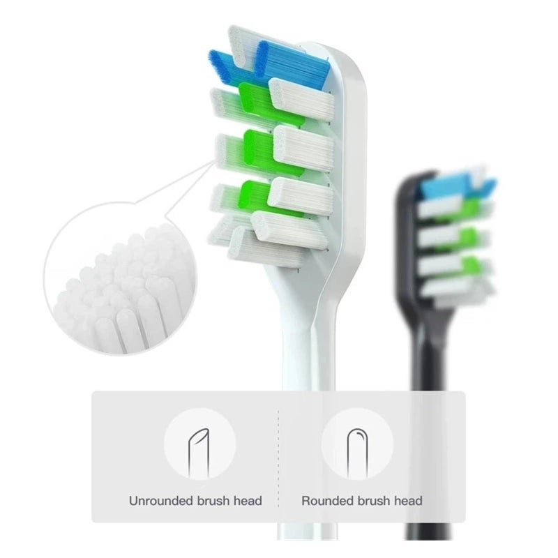 7 Pcs Electric Toothbrush Heads Soft Bristle 4 Black 3 White for X3 X5 X1 - Image 4