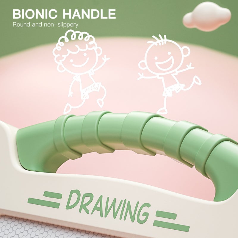 Magnetic Drawing Board: Large 4-Color Drawing Area, Dual-Purpose Table Leg Design, Easy Erase & Reuse - Safe Colorful Stamps, Non-Slip Handle for Kids' Creative Play - Image 4