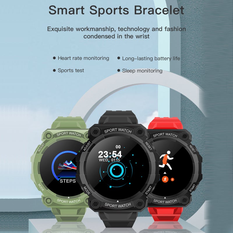 FD68 Smart Sports Watch 1.44'' IPS Single-touch Screen Heart Rate/Sleep Monitor Multiple Sports Mode Long Endurance Message/Call Reminder Compatible with Android iOS - Image 4