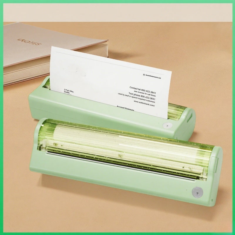 A4 Thermal Printer 203DPI Green - All In One High Compatibility Thermal Printer for Home Office Study Mobile Use - Image 3