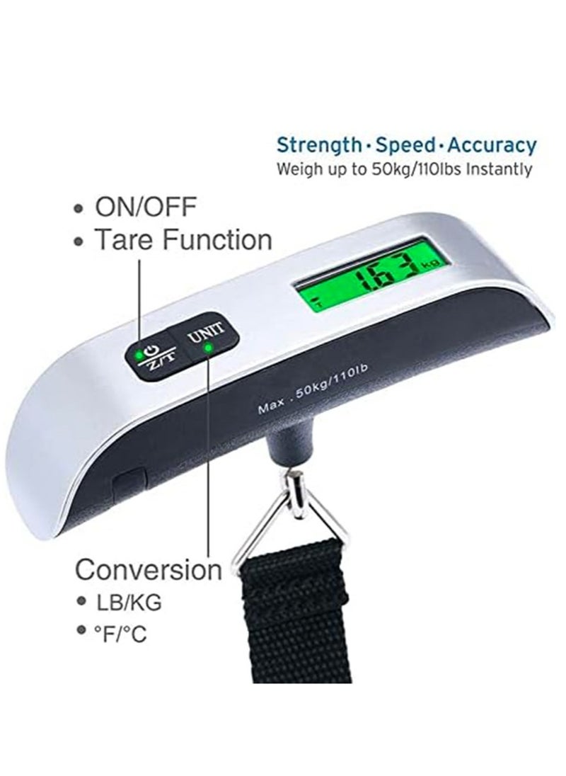 Click to open expanded view Portable Digital Luggage Scale, 10g to 50kg, Electronic Weighing Device for Travel Bags
