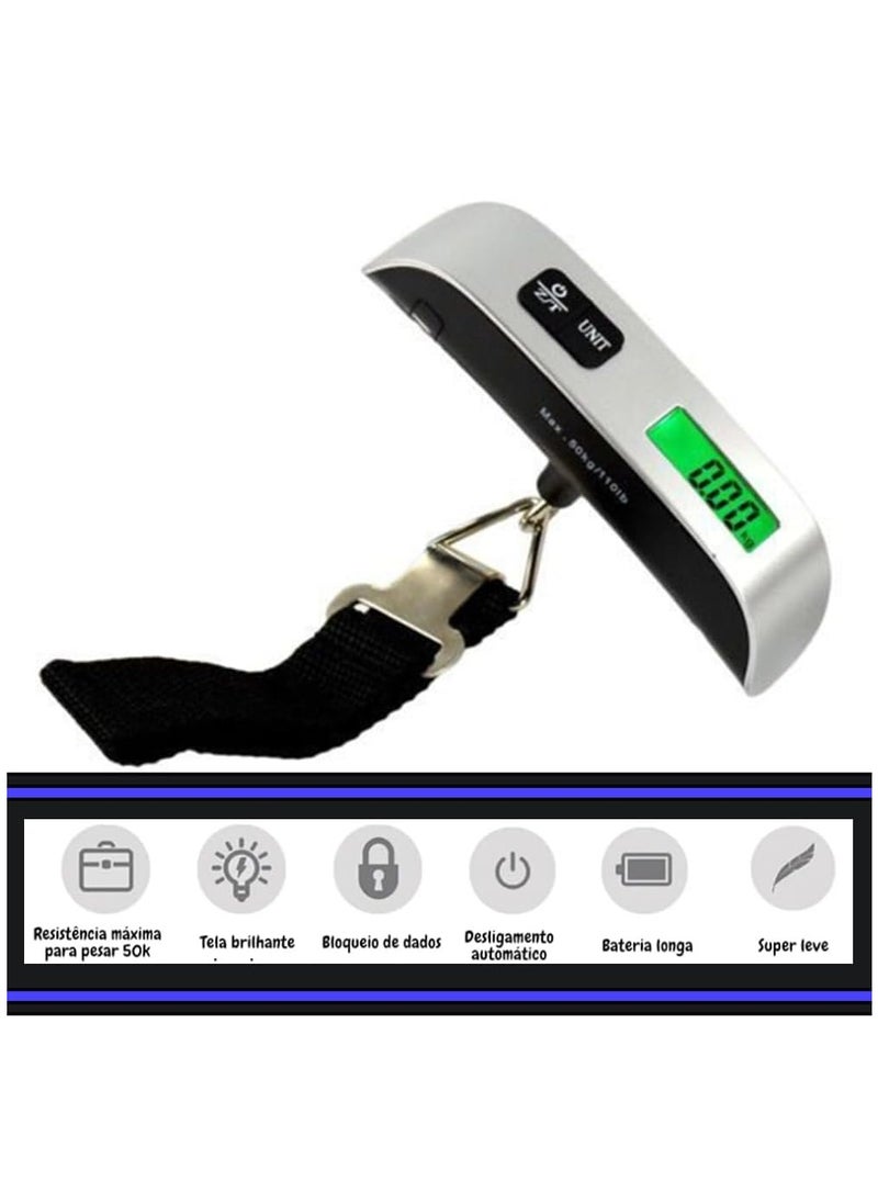 Click to open expanded view Portable Digital Luggage Scale, 10g to 50kg, Electronic Weighing Device for Travel Bags