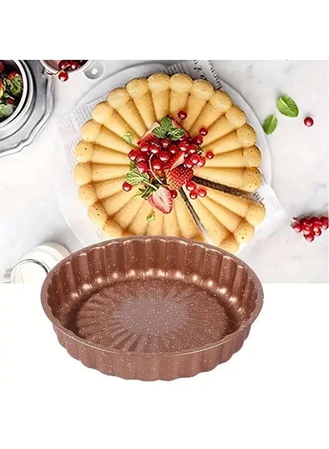 2Pcs Non Stick Flower Shaped Cake Pans 9 5 Inch Holiday Baking Essentials - Image 1