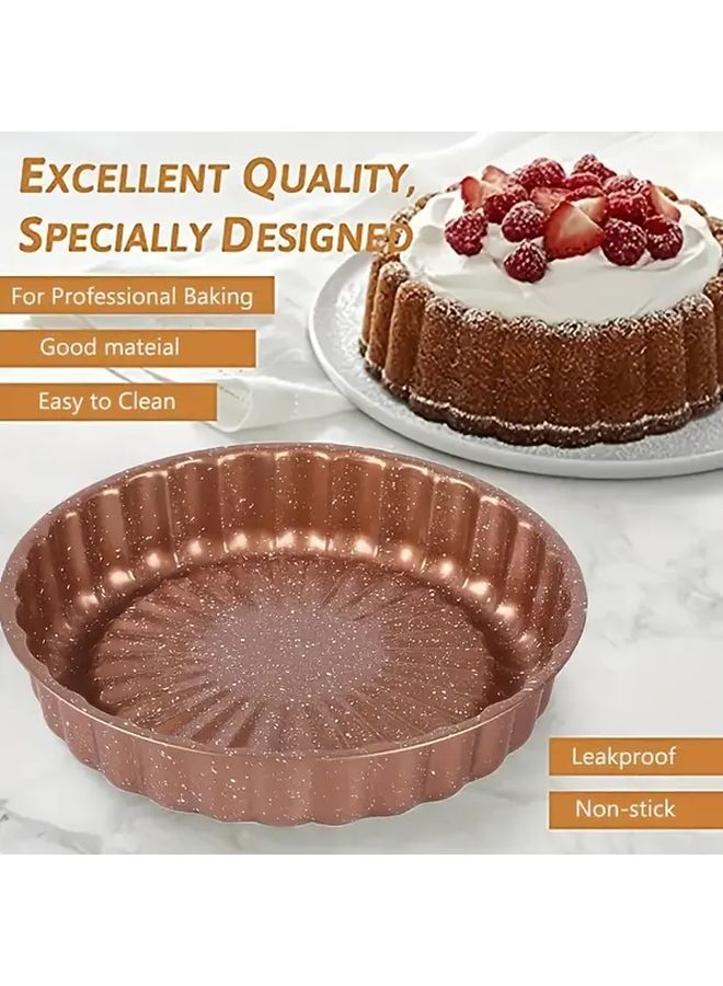 2Pcs Non Stick Flower Shaped Cake Pans 9 5 Inch Holiday Baking Essentials - Image 5