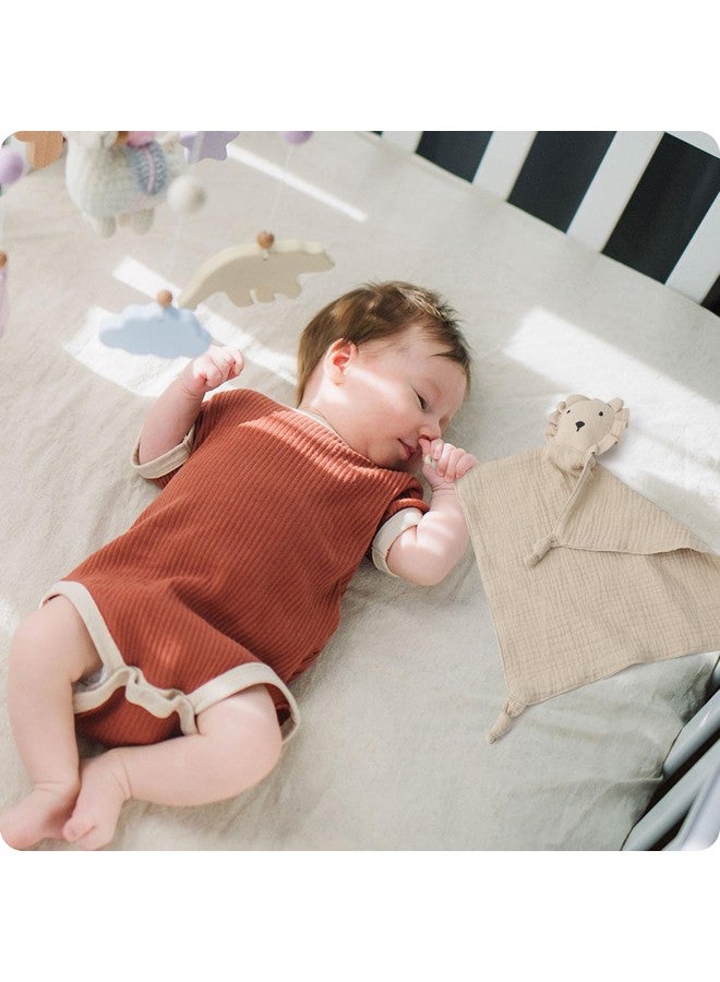 Knirose Muslin Cotton Lion Loveys Soft & Breathable Newborn Security Blanket, for Baby Boy Girl, Gender Neutral. Muslin Fabric for Comfortable Sleep & Play, Ideal for Newborns, Toddler - Image 3