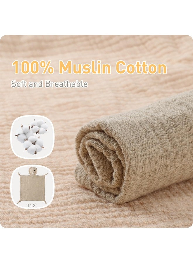 Knirose Muslin Cotton Lion Loveys Soft & Breathable Newborn Security Blanket, for Baby Boy Girl, Gender Neutral. Muslin Fabric for Comfortable Sleep & Play, Ideal for Newborns, Toddler - Image 5
