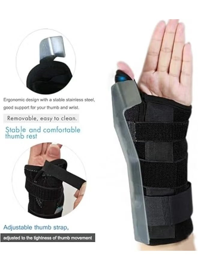 Thumb Spica Wrist Brace with Wrap Support, Medical Wrist and Thumb Stabilizer for Carpal Tunnel, Tendonitis, Arthritis, Sprains and Fracture Support – Right Hand (Medium Size) - Image 1