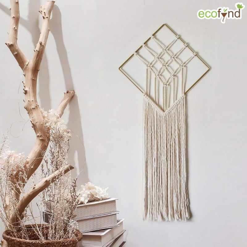 ecofynd 8pcs Square Metal Crafts Hoops, Gold Dream Catcher Rings Supplies, Macrame Creations Ring for Wreath Crafts, DIY Projects handicrafts Decoration Wall Hanging Craft (Sizes- 2,4,6,8 Inches) - Image 4