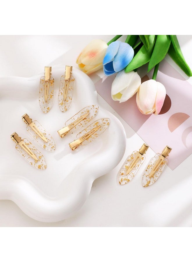 كيسا بلان مشبك شعر من كيسابلان، 12 قطعة، بدون ثني، ذهبي لامع، بدون تجاعيد، مشبك شعر مسطح بدون تجاعيد، للمكياج، إكسسوارات تصفيف الشعر للنساء والفتيات، هدايا وصيفات العروس - Image 3