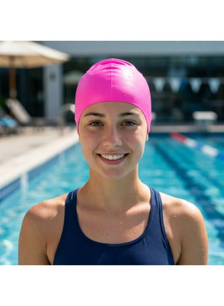 Premium Silicone Swimming Cap for Adults and Kids, Stretchable Waterproof Swim Cap for Pool Training and Water Sports