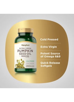 Pumpkin Seed Oil Extract 3000Mg ; 200 Softgel Capsules ; Cold Pressed Herbal Supplement ; Extra Virgin ; Nongmo Gluten Free - pzsku/Z3368289B0ED63F3AF4B7Z/45/_/1695134328/9c7cd68d-8dcb-45ea-ba13-db3ce26d1551