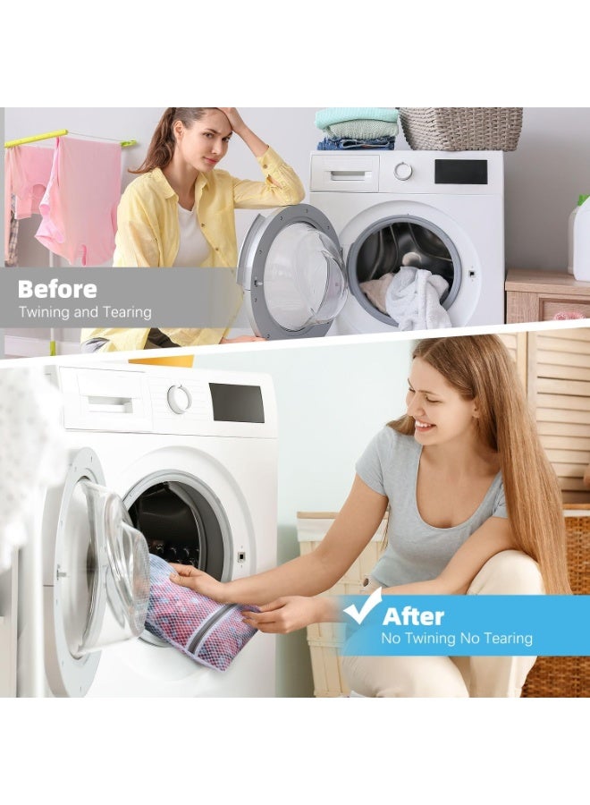 فالمر 6 أكياس غسيل شبكية (40× 30سم) للملابس الرقيقة، أكياس غسيل متينة على شكل قرص العسل مع سحابات ممتازة - أكياس شبكية أساسية للغسيل للملابس الداخلية، حمالات الصدر، الجوارب، السترات، السفر والتنظيم - Image 3