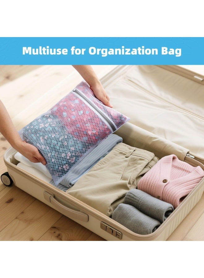 فالمر 6 أكياس غسيل شبكية (40× 30سم) للملابس الرقيقة، أكياس غسيل متينة على شكل قرص العسل مع سحابات ممتازة - أكياس شبكية أساسية للغسيل للملابس الداخلية، حمالات الصدر، الجوارب، السترات، السفر والتنظيم - Image 4