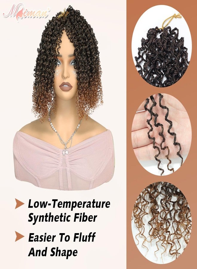 MIMAN 6 Packs 12 Inch Pre-looped Yanky Twist Crochet Hair for Women Synthetic Ombre Brown Curly Micro Spring Passion Twist Crochet Hair Extensions for DIY Mohawk Afro Braided Hairstyle - Image 5