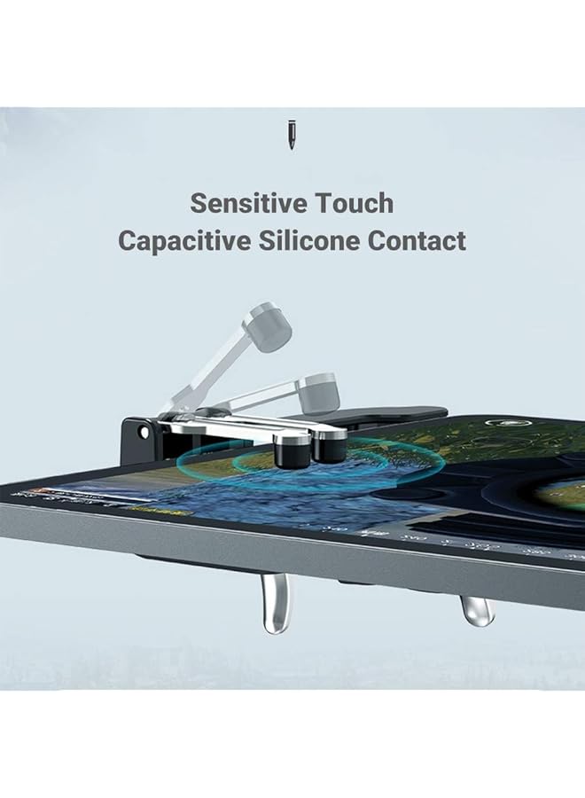Mobile Game Trigger Mobile Gaming Controller For Pubg Mobile 6 Finger Trigger Sensitive Shoot Compatible With Iphone And Android Most Phones Support Cod/Pubg/Ros/And More - Image 4