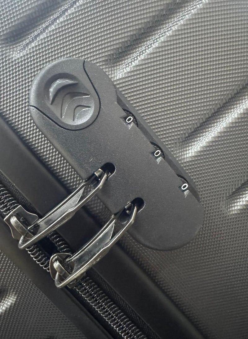 3-Piece Luggage Set, Sizes 20-24-28, Hard Shell ABS + PC Expandable Design, Spinner Wheels, TSA Lock (Dark Grey) - Image 5