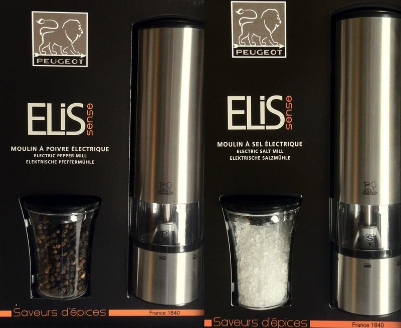 Peugeot Elis Sense u'Select Electric Salt & Pepper Mill Set - Stainless Steel - Image 2