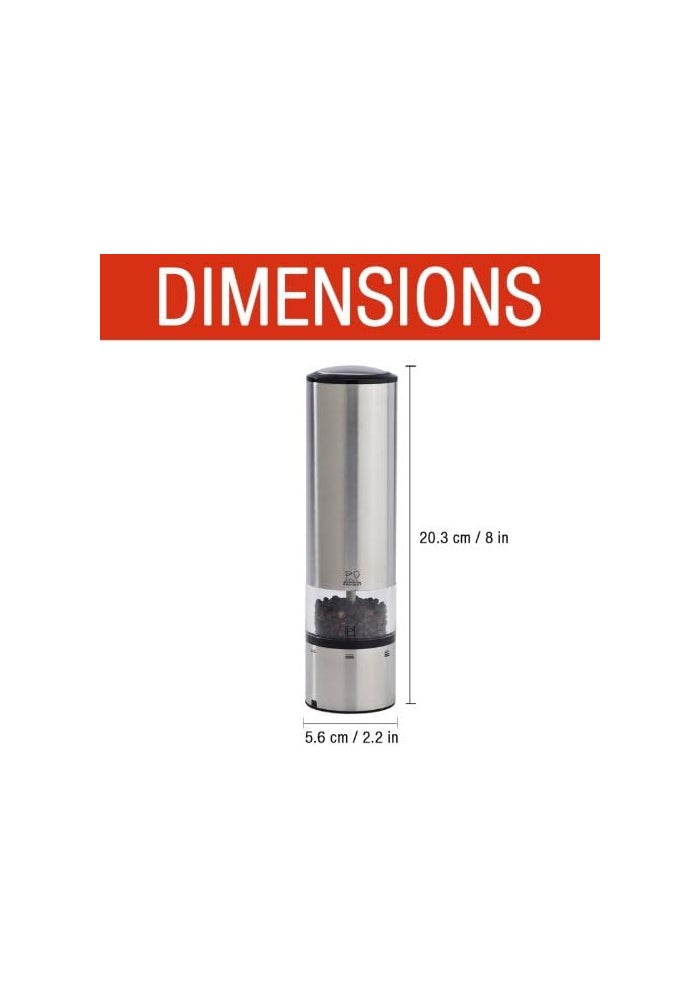 Peugeot Elis Sense u'Select Electric Salt & Pepper Mill Set - Stainless Steel - Image 3