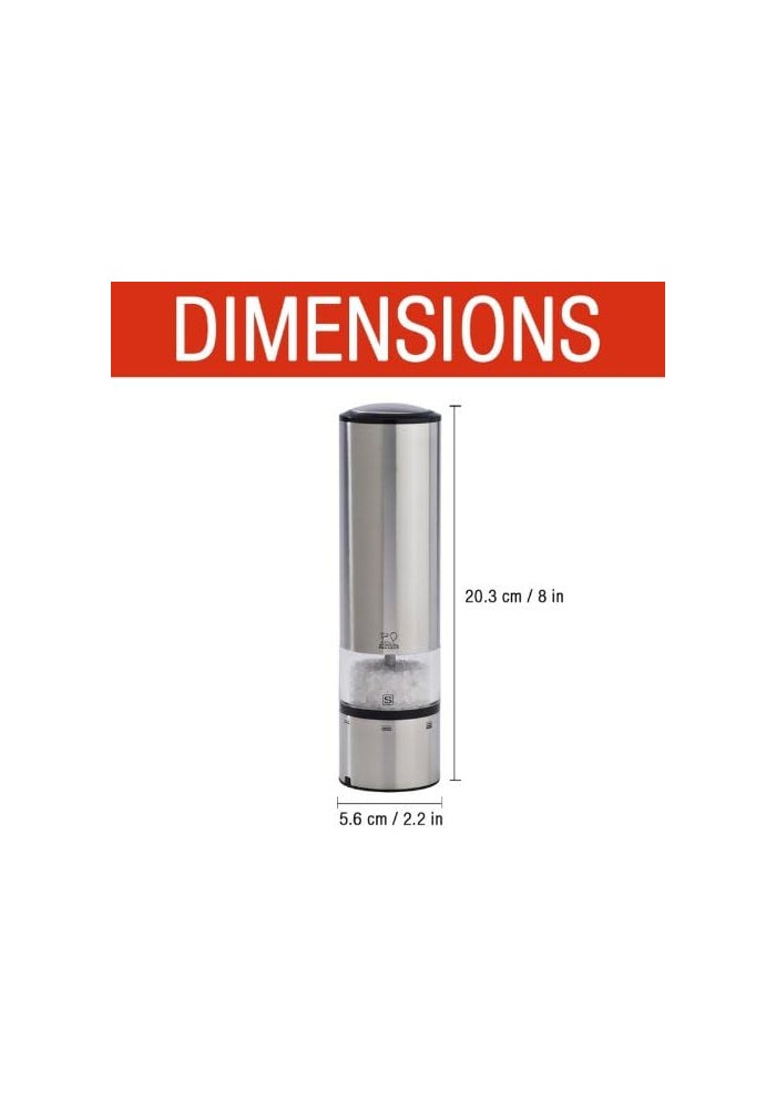 Peugeot Elis Sense u'Select Electric Salt & Pepper Mill Set - Stainless Steel - Image 4