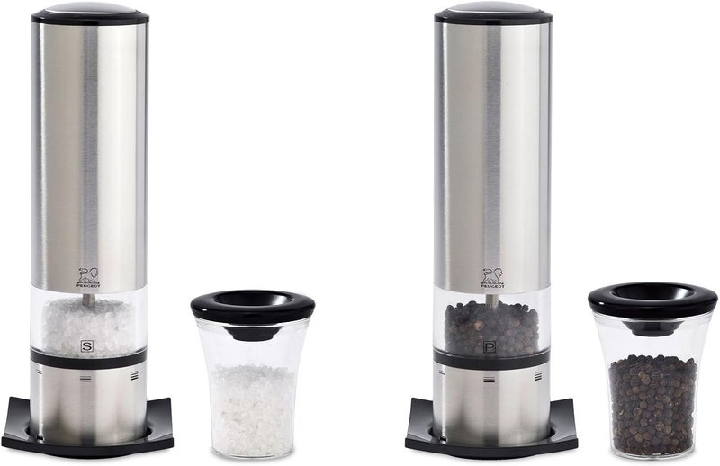 Peugeot Elis Sense u'Select Electric Salt & Pepper Mill Set - Stainless Steel - Image 1