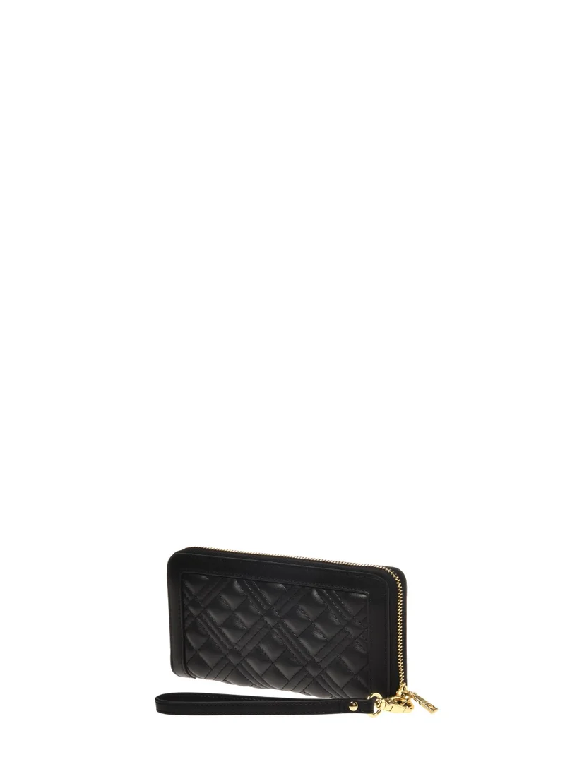 Love Moschino Quilted Zip Over Clutche