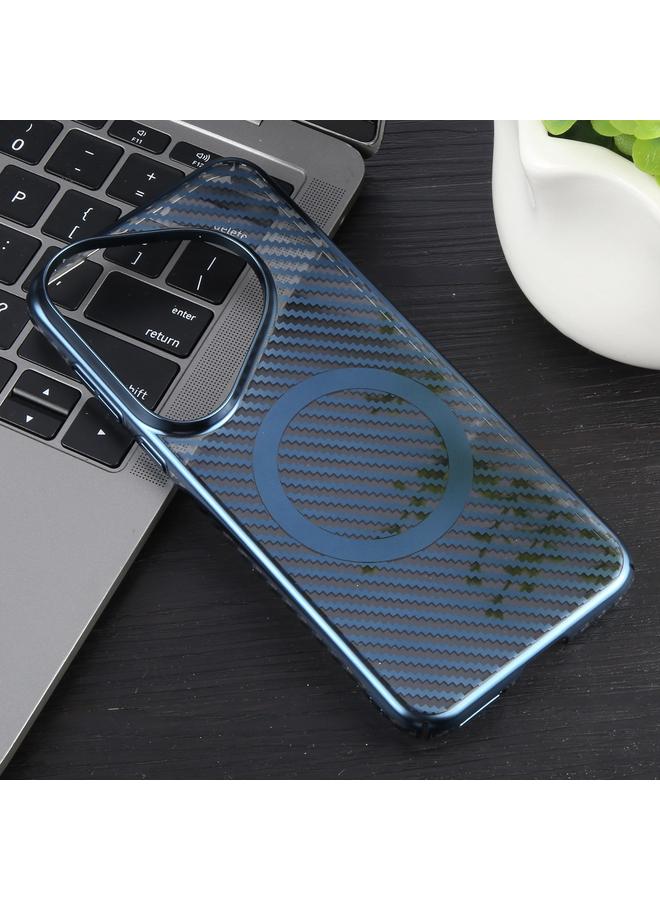 زبون جراب لهاتف Huawei Pura 70 مصنوع من ألياف الكربون المطلية 6D وشفاف من Magsafe PC - Image 2