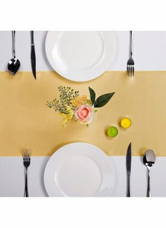 Excefore Satin Table Runner, Sequin Table Runner Gold Sequin Table Cloth for Rectangle Tables Sparkle Table Covers for Wedding Engagement Birthday Party Holiday Decorations Baby Shower (12" x 72")  - Image 2