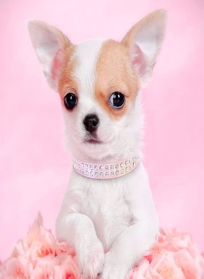 Beirui Bling Rhinestone Dog Collar with Studded Diamonds for Small Medium Dogs Cats,Cute Bedazzled PU Leather Dog Collar with Sparkling Crystals for Girl Boy Puppies,Purple,XS - Image 5