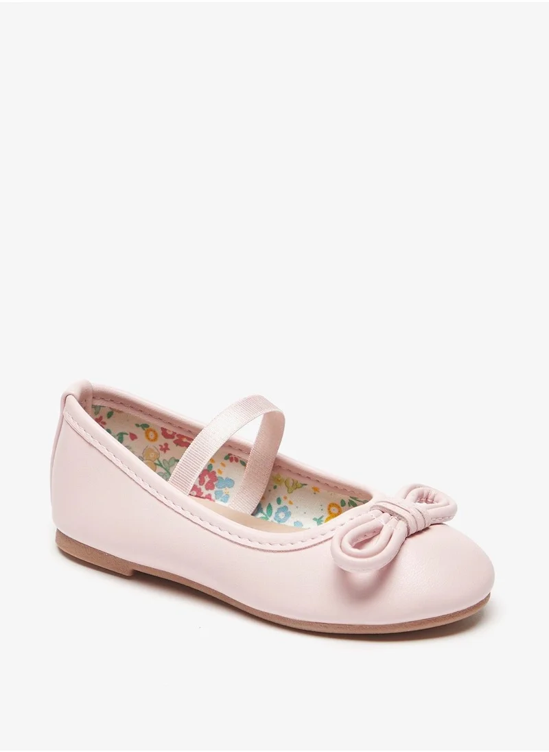 فلورا بيلا Bow Accented Round Toe Slip On Ballerina Shoes