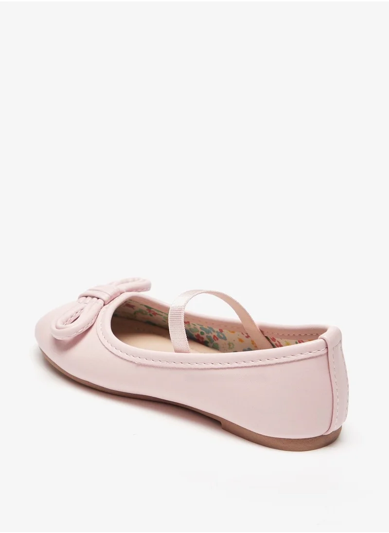 فلورا بيلا Bow Accented Round Toe Slip On Ballerina Shoes