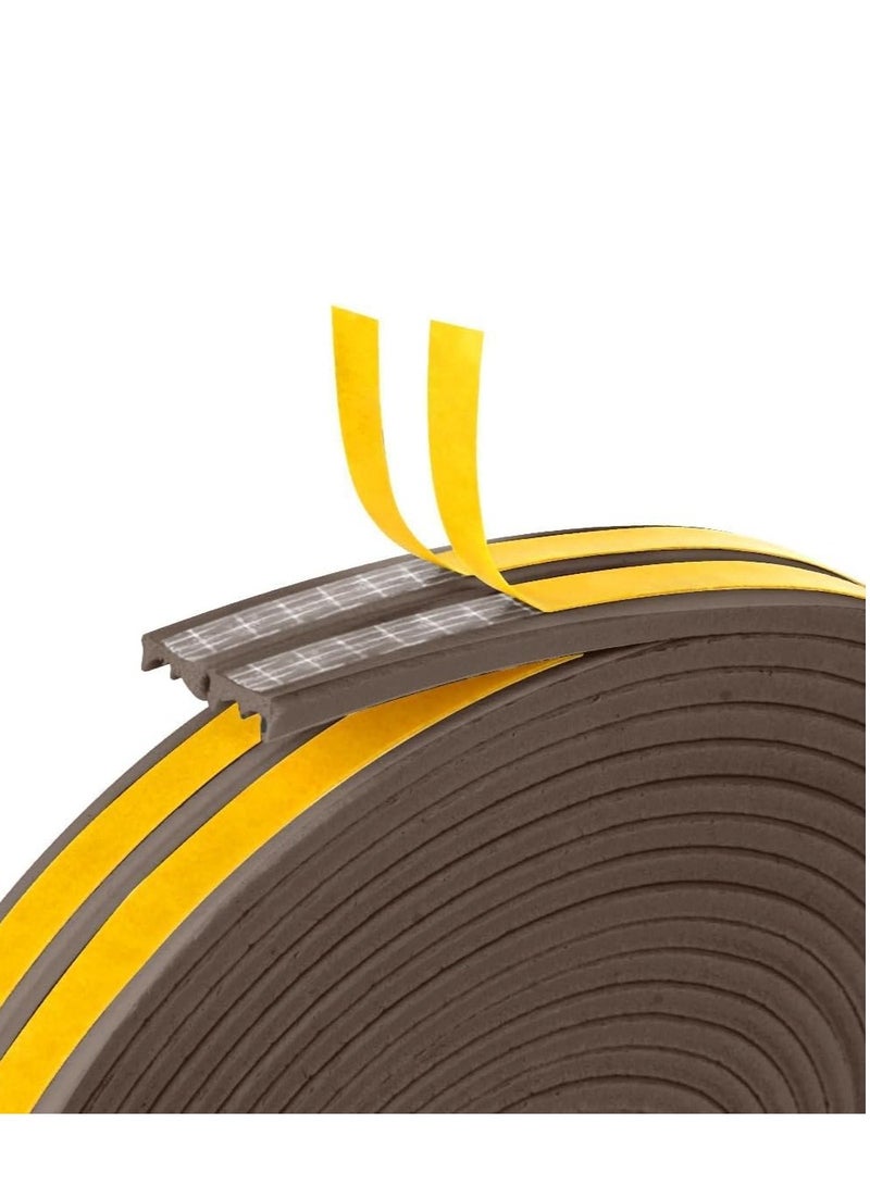 بلان A شريط مانع للتيارات الهوائية والطقس، مقاس 9 مم × 4 مم، مصنوع من رغوة ذاتية اللصق من النوع E، يمنع التسرب، مقاوم للتصادم، وعازل للصوت، مثالي للأبواب والنوافذ لتحسين العزل والحماية (1) - Image 2