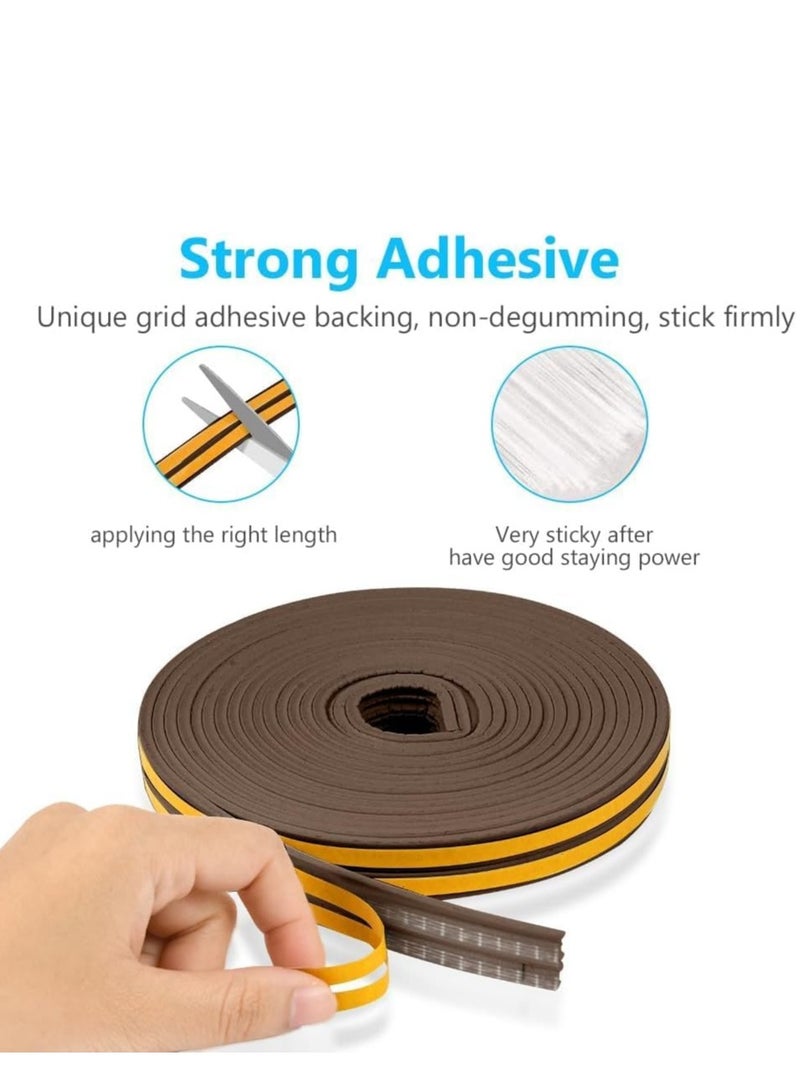 بلان A شريط مانع للتيارات الهوائية والطقس، مقاس 9 مم × 4 مم، مصنوع من رغوة ذاتية اللصق من النوع E، يمنع التسرب، مقاوم للتصادم، وعازل للصوت، مثالي للأبواب والنوافذ لتحسين العزل والحماية (1) - Image 3