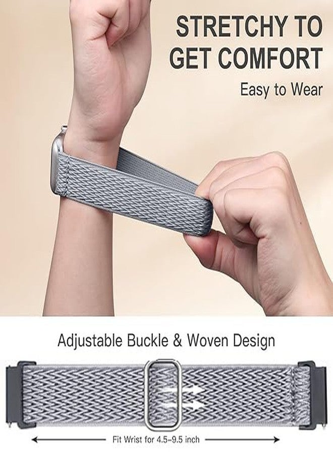 Xininyia Stretch Watchband for Fitpolo AR-01, Aeac AR-01 Smart Watch Bands, Elastic Nylon Watch Straps Replacement Wristband Adjustable Straps Fabric Breathable (3-PACK) - Image 4