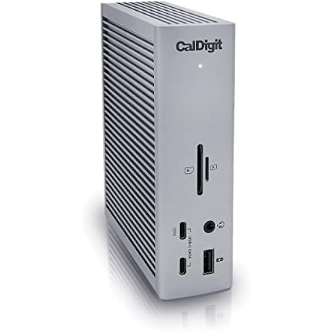 CalDigit TS4 THUNDERBOLT 4 DOCK - 18 PORTS, 98W CHARGING, 3X THUNDERBOLT 4 40GB/S, 5 X USB-A, 3 X USB-C (10GB/S), 2.5GBE, SINGLE 8K OR DUAL 6K 60HZ DISPLAYS, MAC, PC, CHROME COMPATIBLE WITH 0.8M CABLE - Image 1