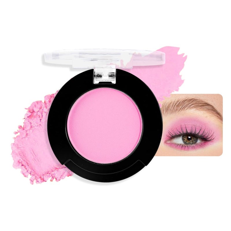 HHLTOH Monochrome Matte Eyeshadow Makeup Palette, Highly Pigmented Purple Pink Eyeshadow Palette, Matte Pressed Powder Eye shadow Makeup, Single Vegan Eye Shadow, Daily Evening Women Girls Eyeshadow Gift 4# - Image 1
