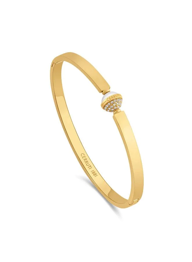 CERRUTI 1881 Luciana Gold Plated Stainless Steel Bangle for Women 170mm