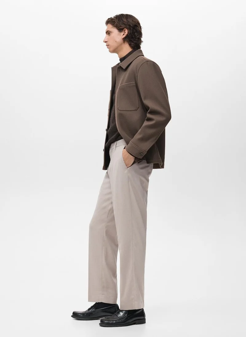 Mango Man  Regular-fit pleated trousers for Men | Best Price UAE